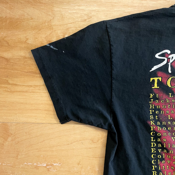 Vintage 90's Ted Nugent Guitar Music Black XL Short Sleeve VTG T-Shirt - Picture 12 of 13